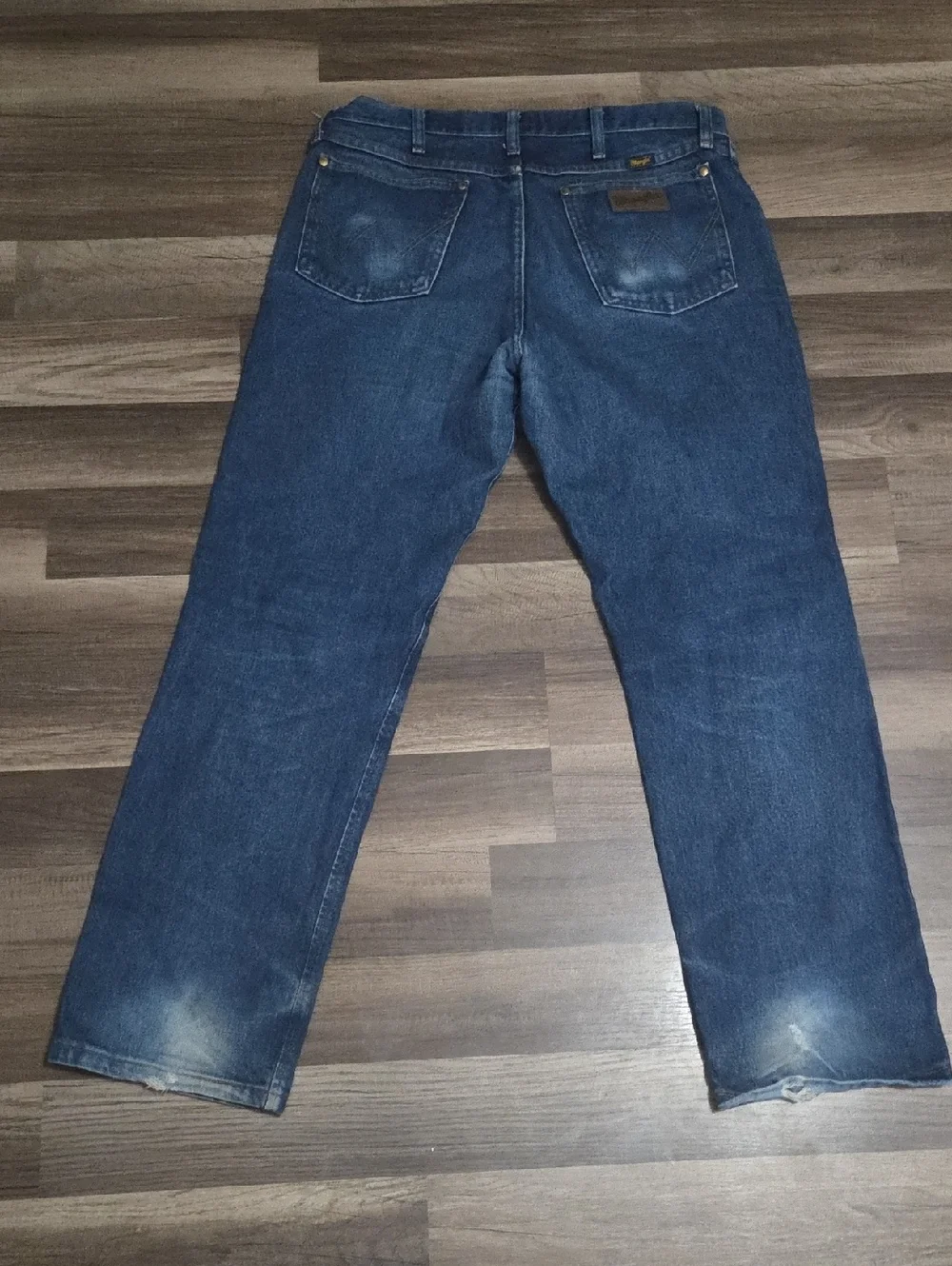 Wrangler 47 Men's Dark Blue  Jeans 34 X 30 Distressed